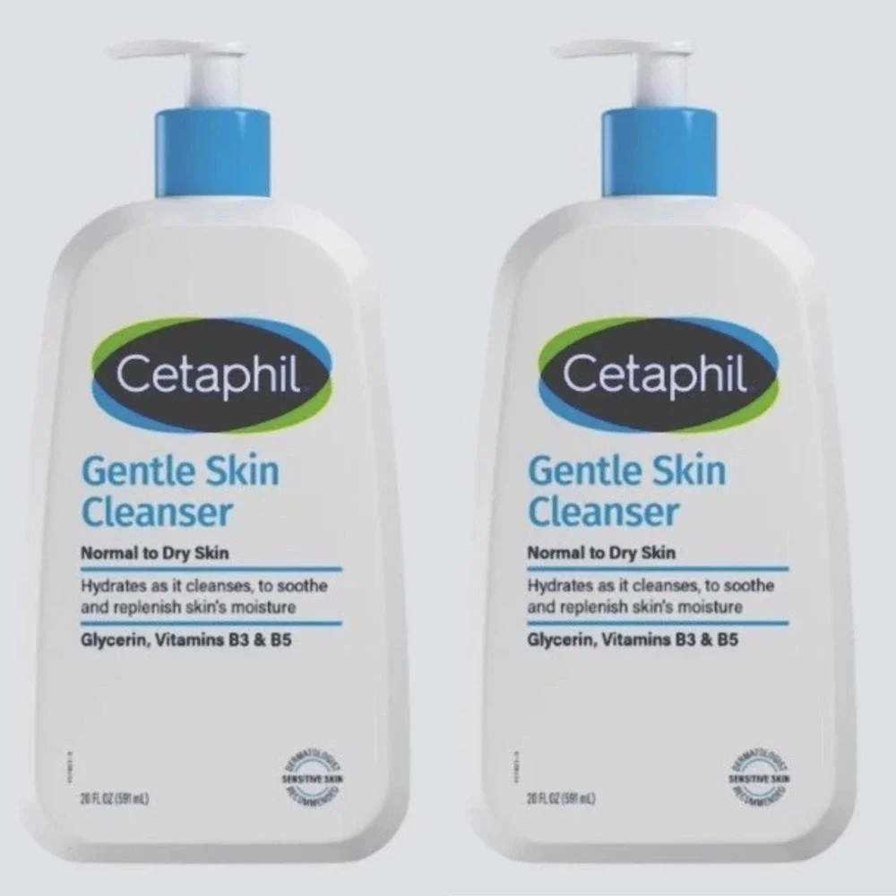 Cetaphil Gentle Skin Cleanser, Dry to Normal Sensitive Skin, 20 fl oz, 2-count